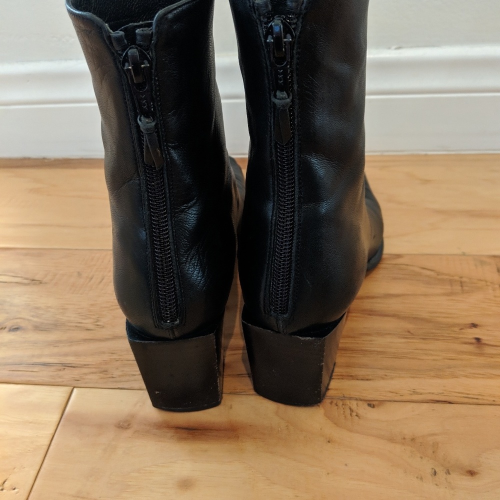 Stuart Weitzman Black Block Heel Chunky Chelsea B… - image 6